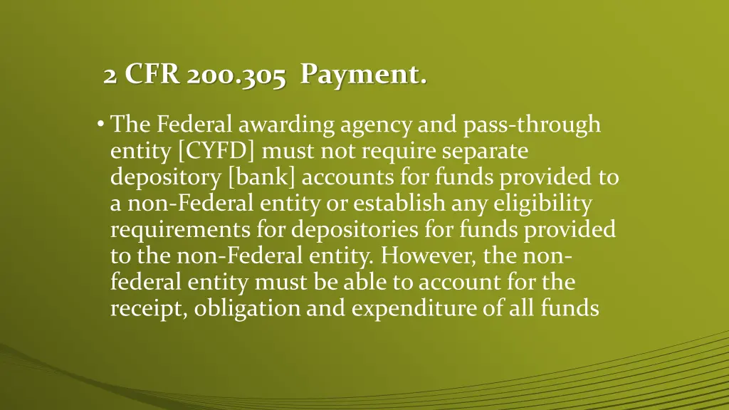 2 cfr 200 305 payment