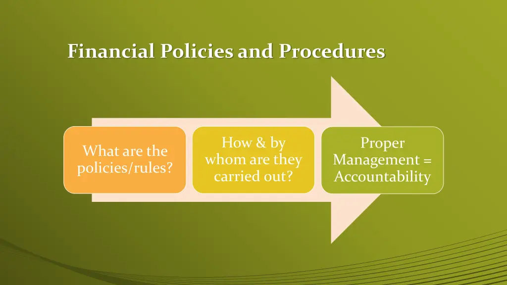 financial policies and procedures