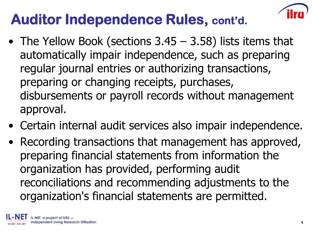 auditor independence rules auditor independence 1