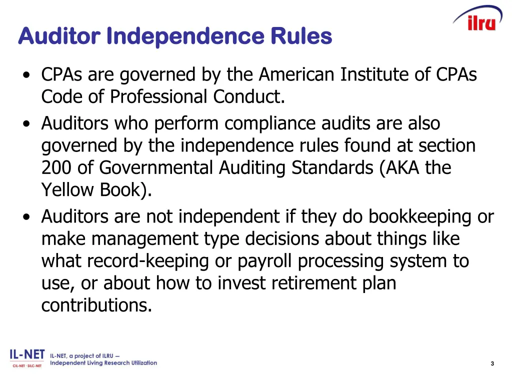 auditor independence rules auditor independence