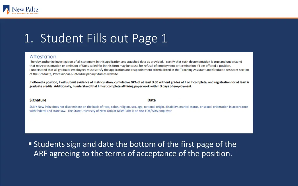 1 student fills out page 1 1