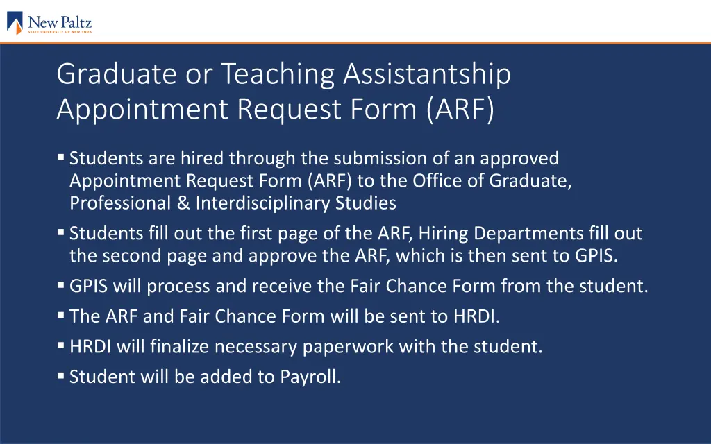 graduate or teaching assistantship appointment