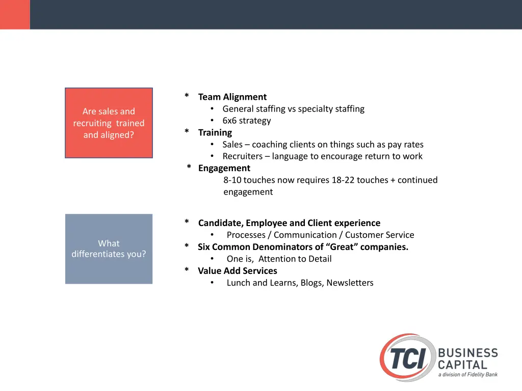 team alignment general staffing vs specialty