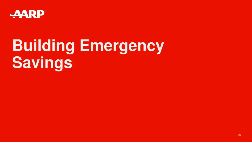 building emergency savings