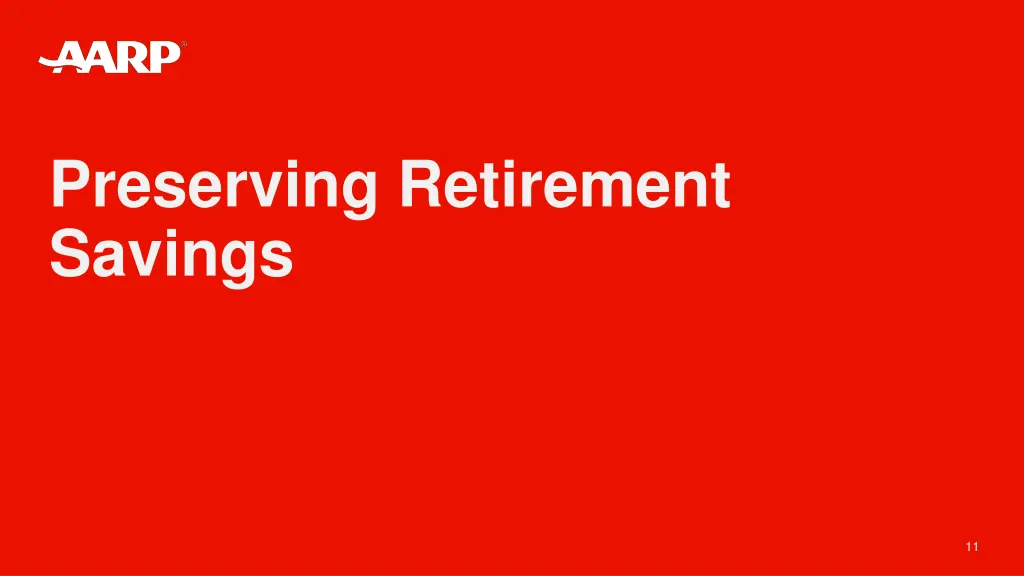 preserving retirement savings