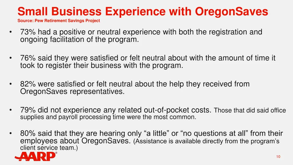 small business experience with oregonsaves source