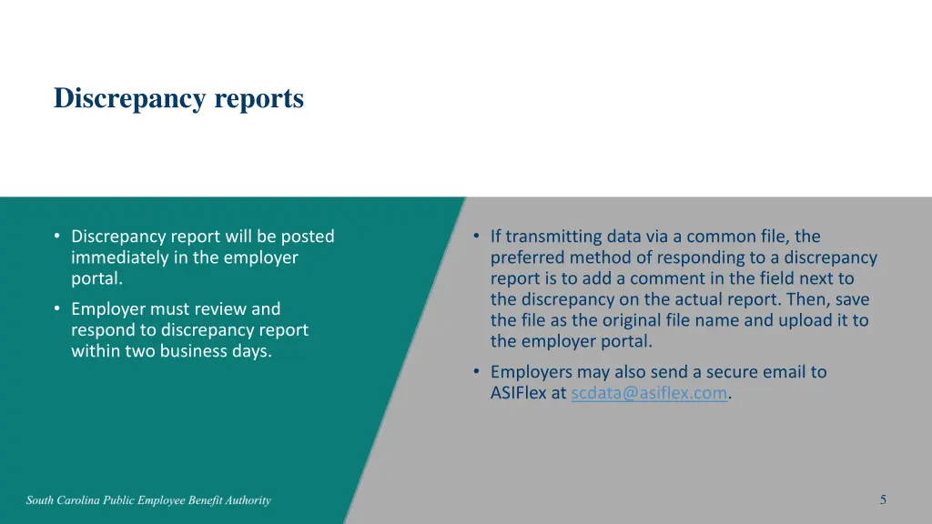 discrepancy reports
