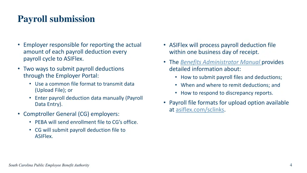 payroll submission