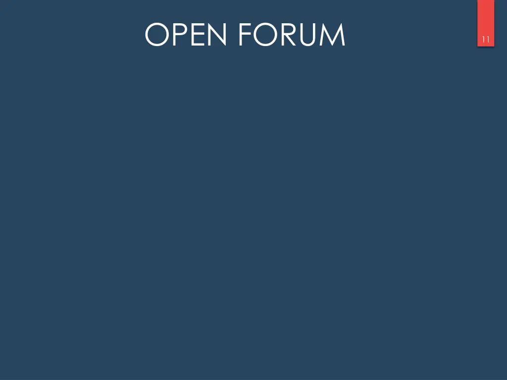 open forum