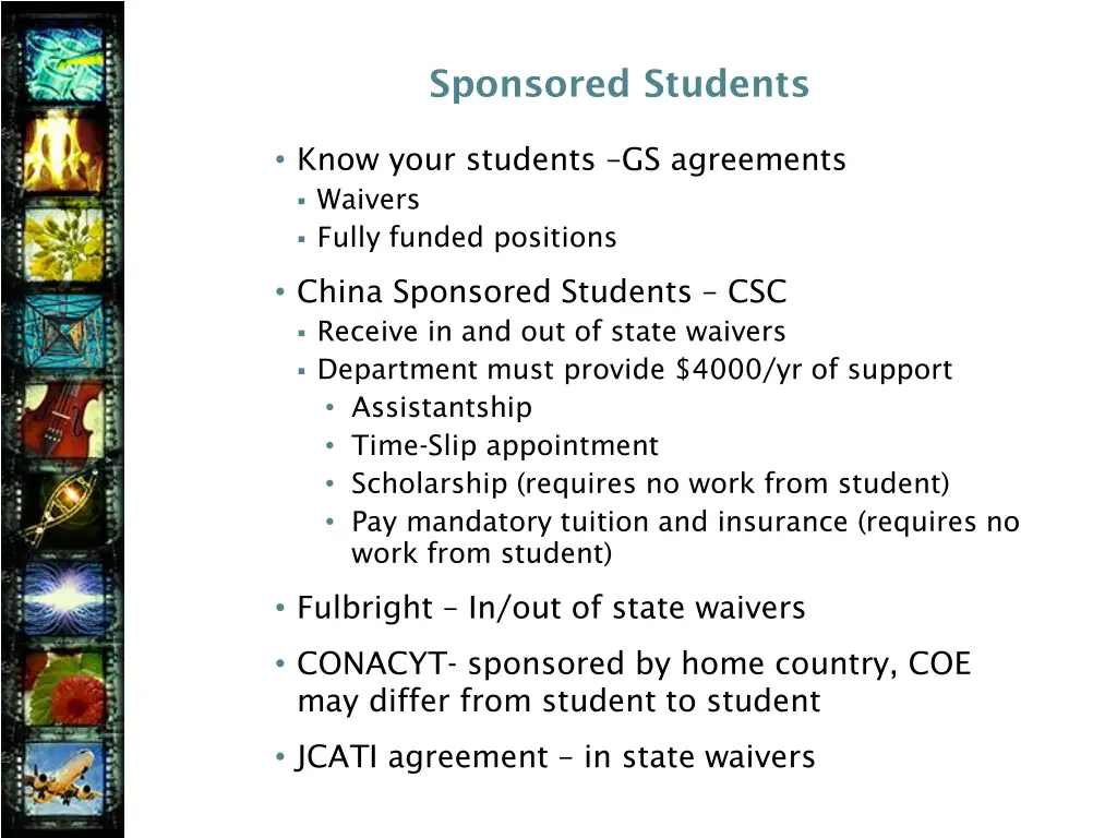 sponsored students