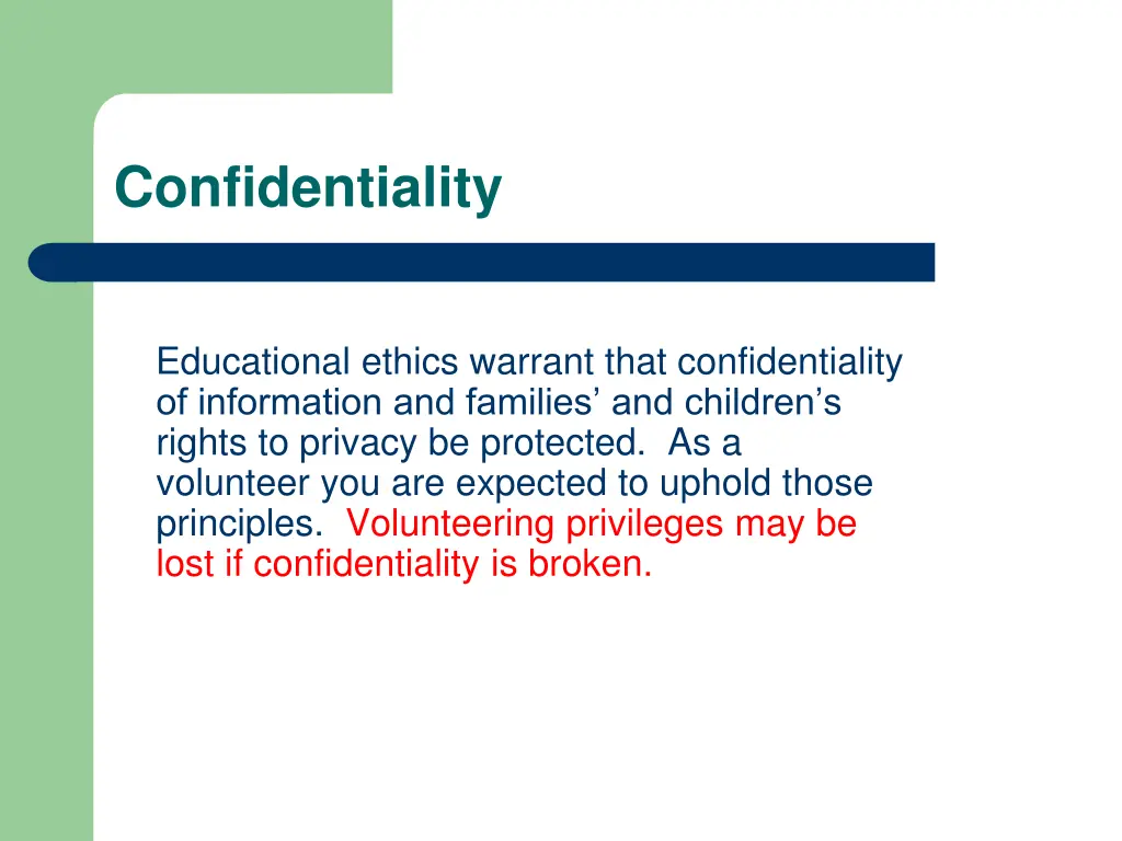 confidentiality