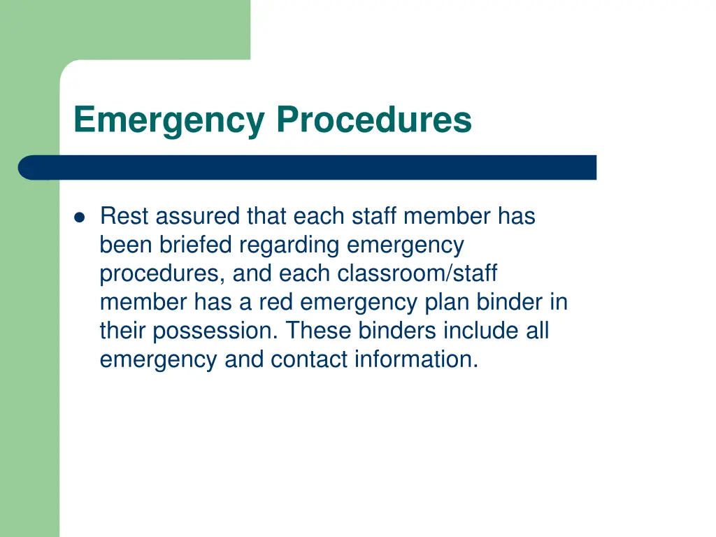 emergency procedures 2