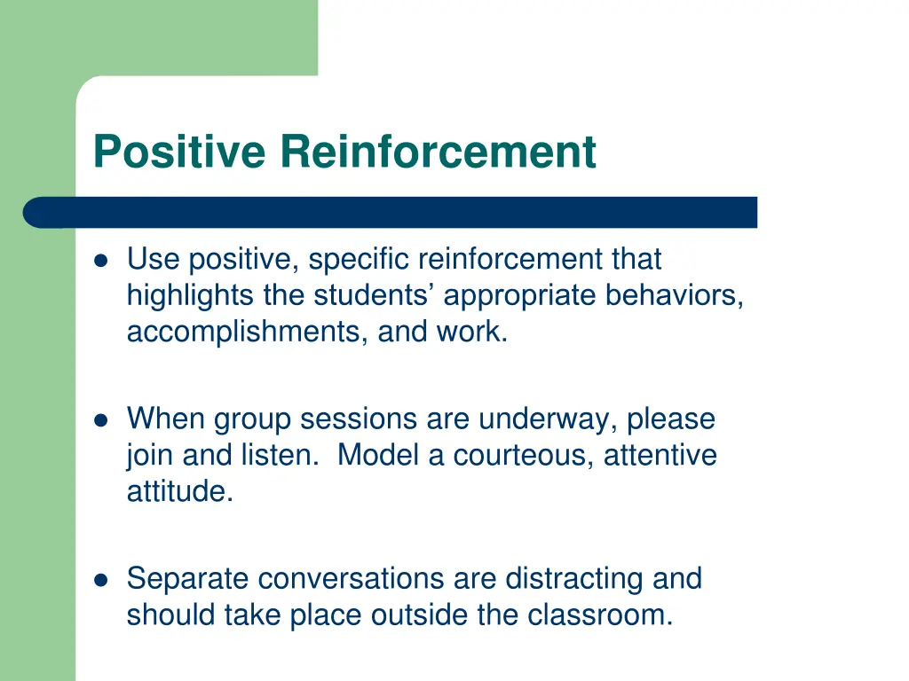 positive reinforcement