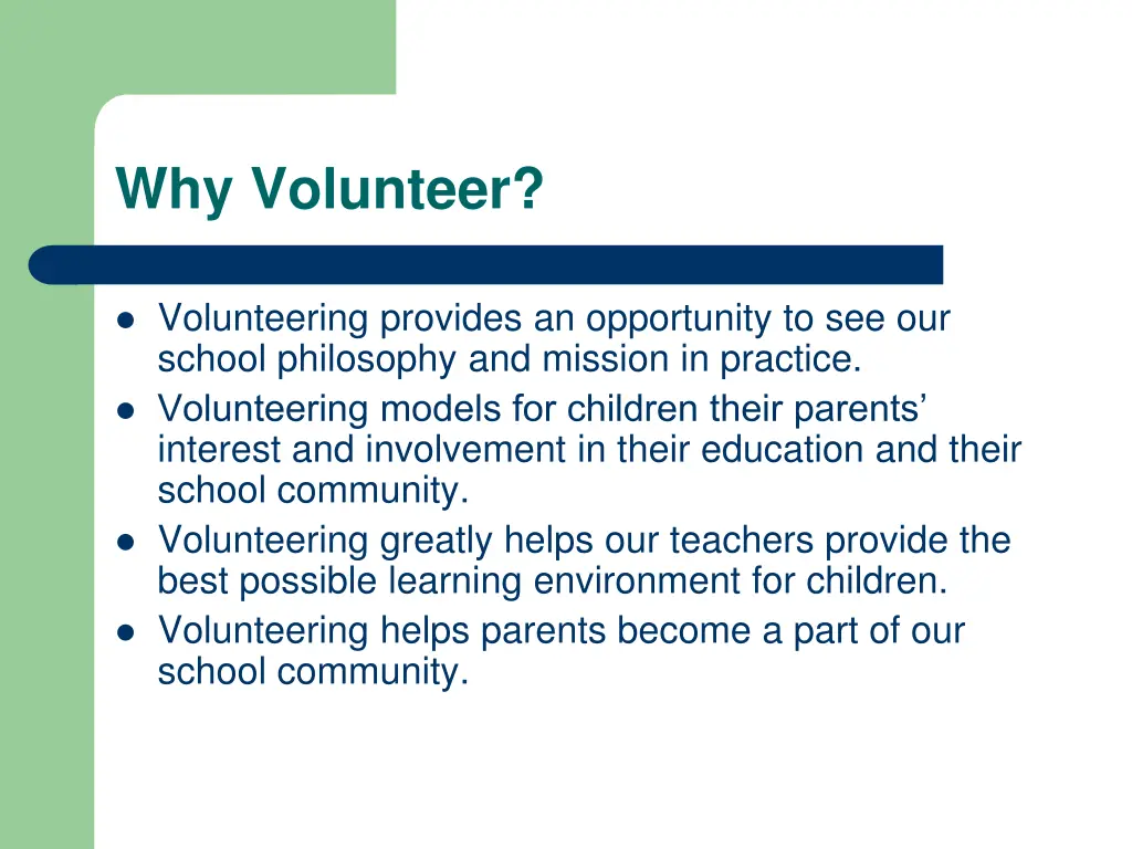 why volunteer