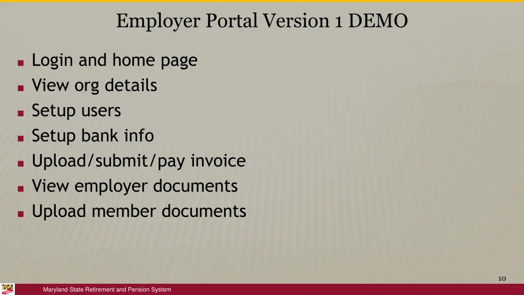 employer portal version 1 demo