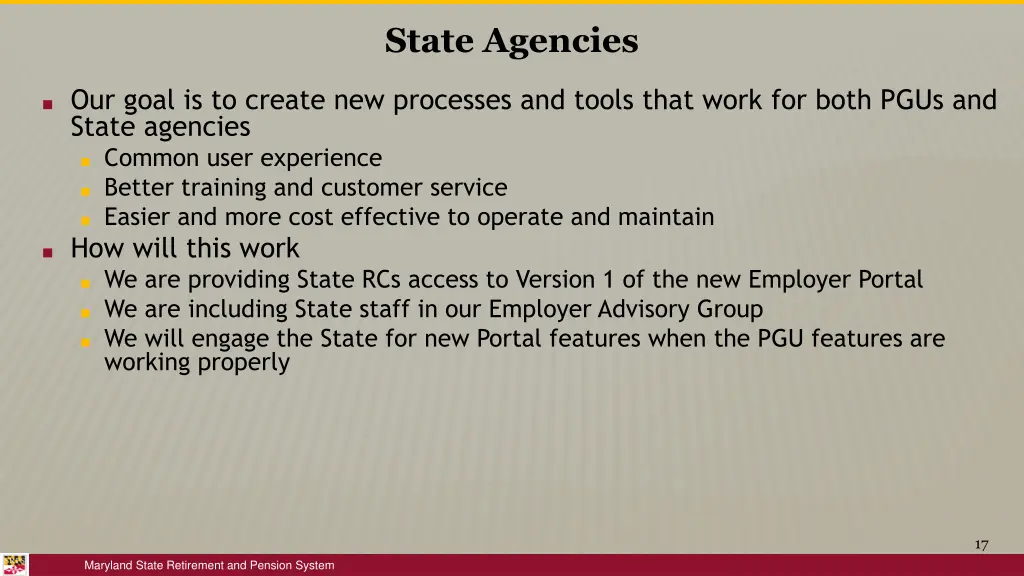 state agencies