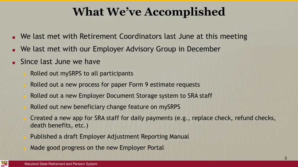 what we ve accomplished