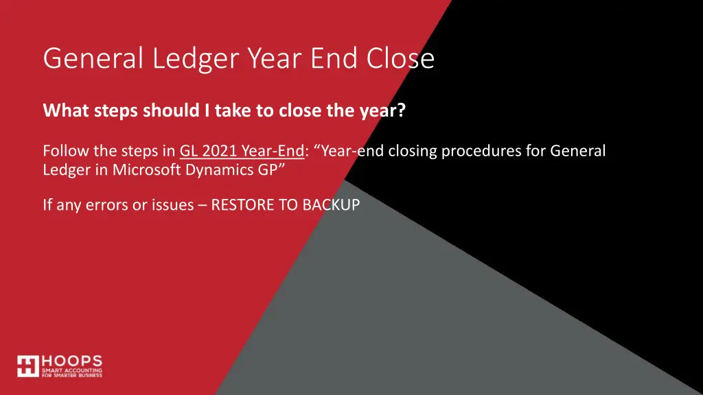 general ledger year end close 3