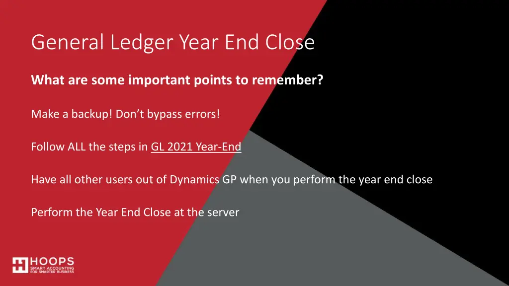 general ledger year end close 4