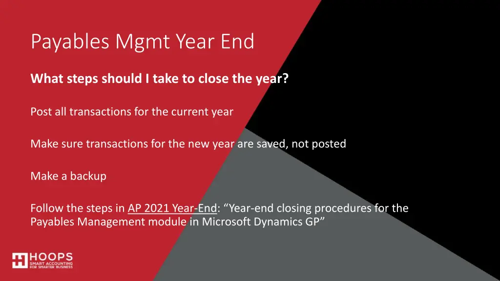 payables mgmt year end 2