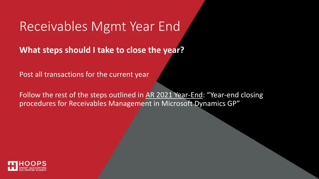 receivables mgmt year end 2