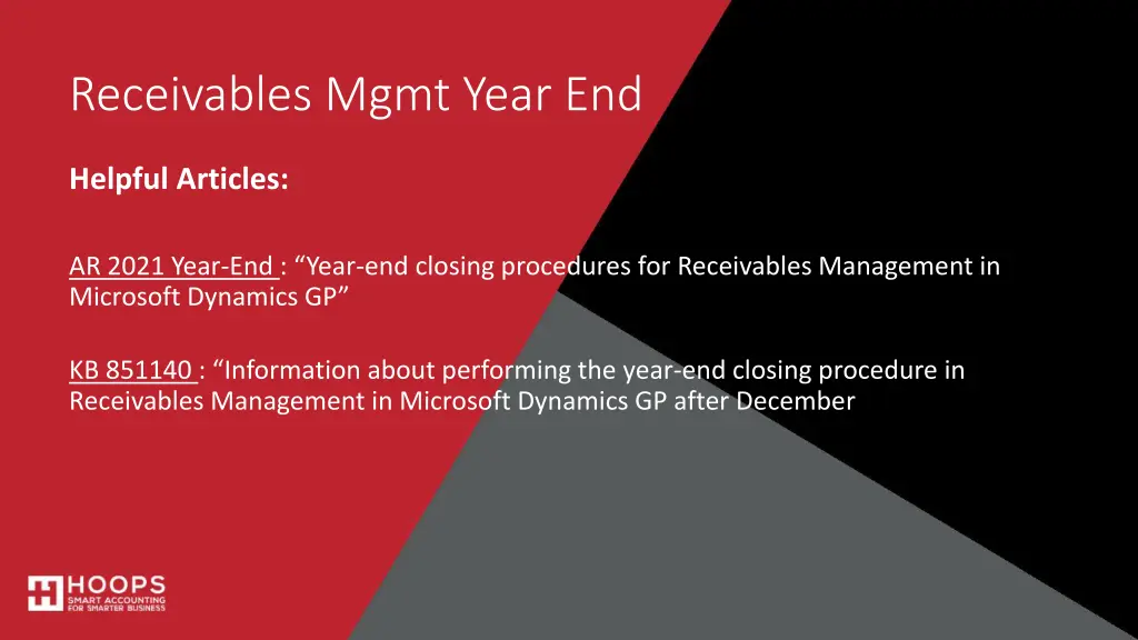 receivables mgmt year end 4