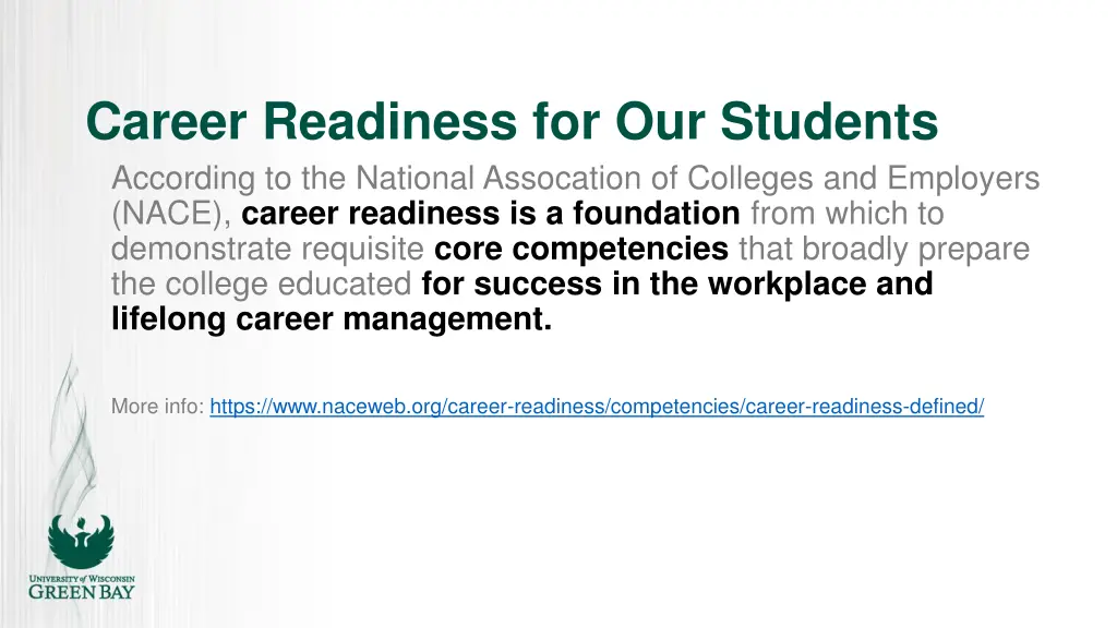 career readiness for our students according