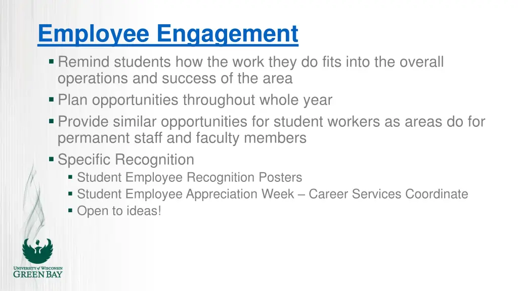 employee engagement remind students how the work