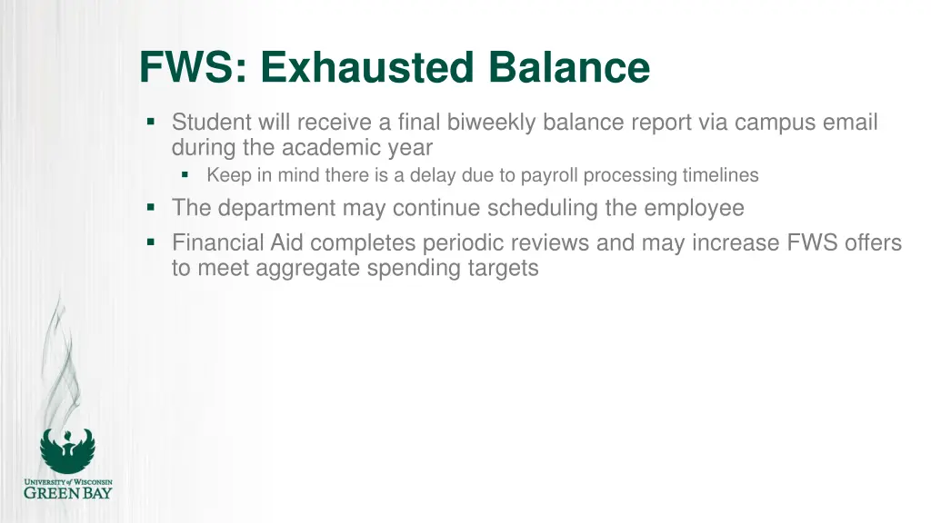 fws exhausted balance