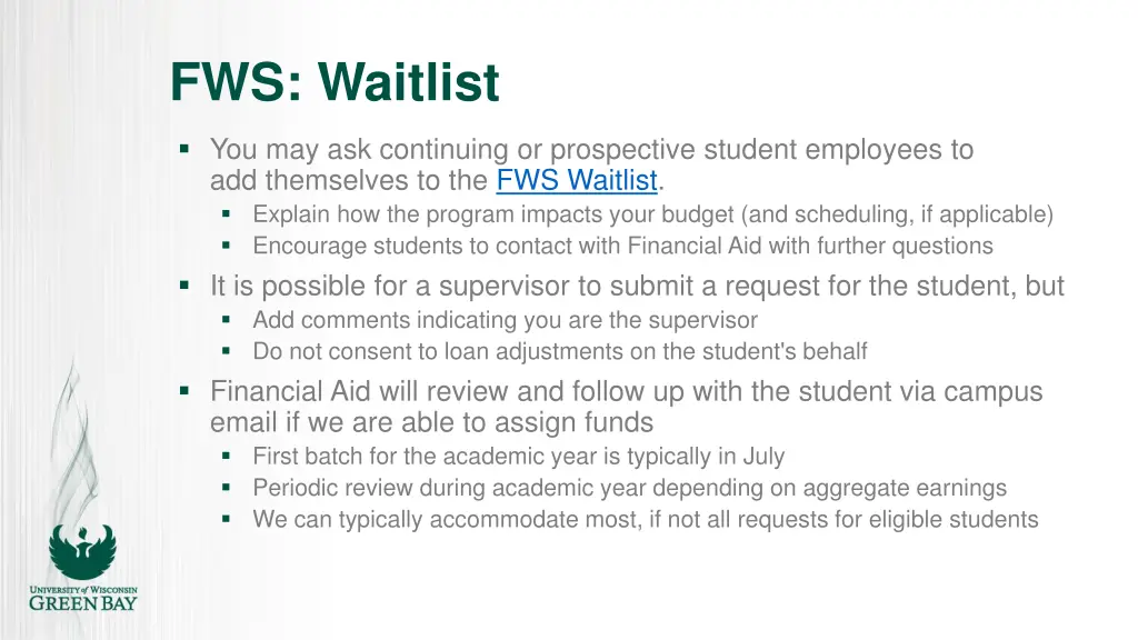 fws waitlist