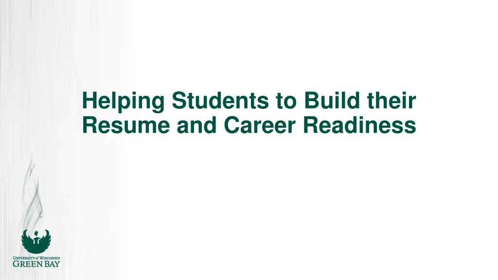 helping students to build their resume and career