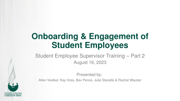 onboarding engagement of student employees