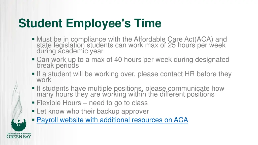 student employee s time