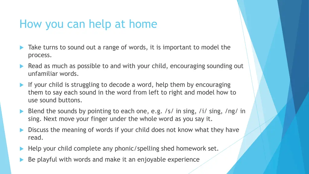 how you can help at home