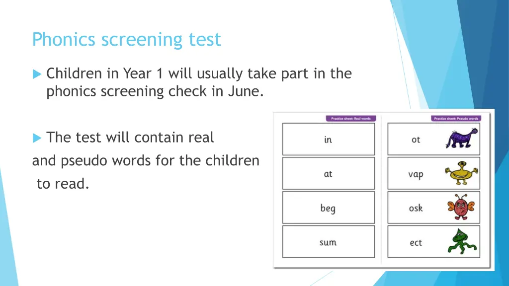 phonics screening test