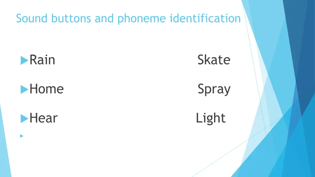 sound buttons and phoneme identification