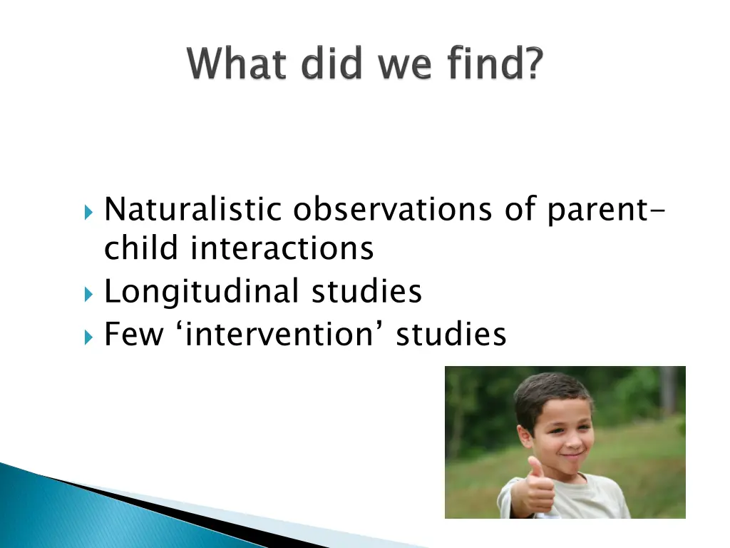 naturalistic observations of parent child