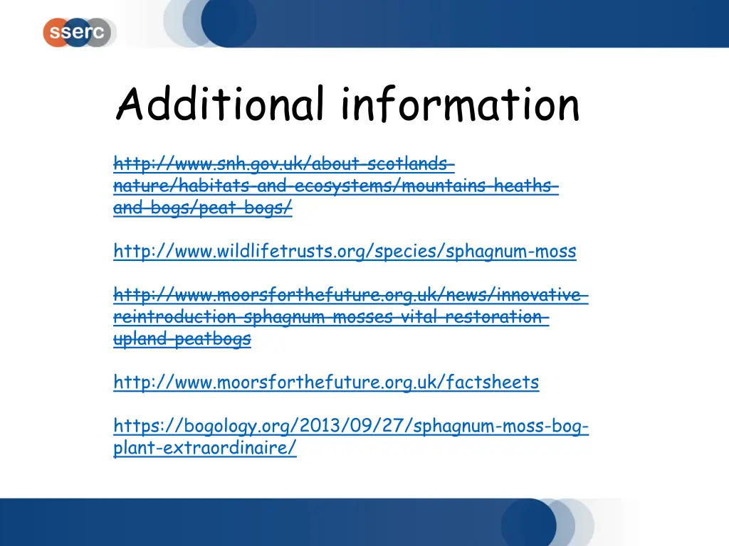 additional information
