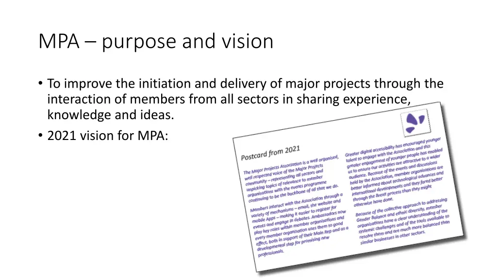 mpa purpose and vision