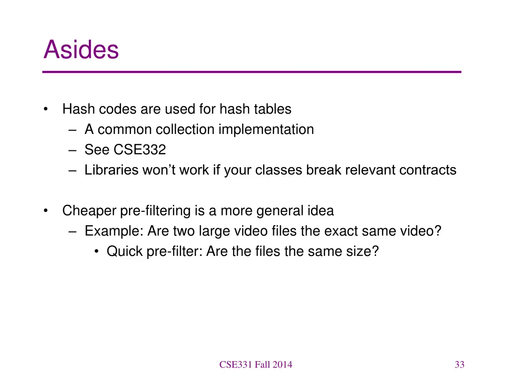asides