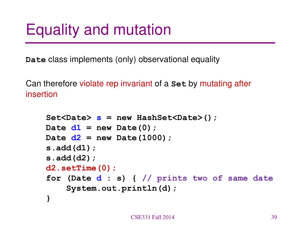equality and mutation