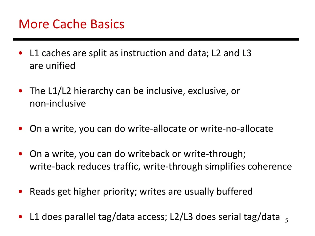 more cache basics