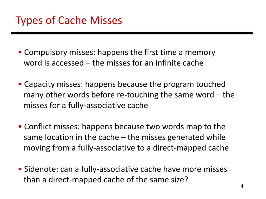 types of cache misses