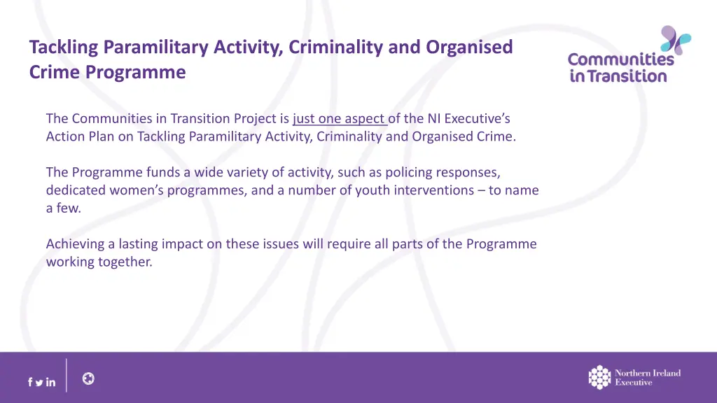 tackling paramilitary activity criminality