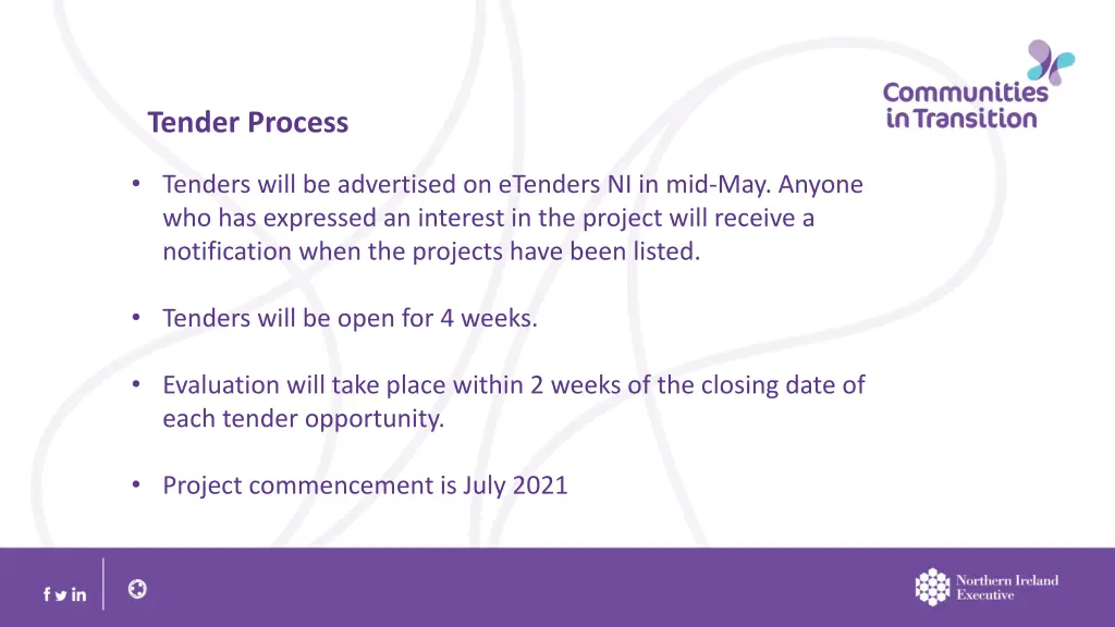 tender process