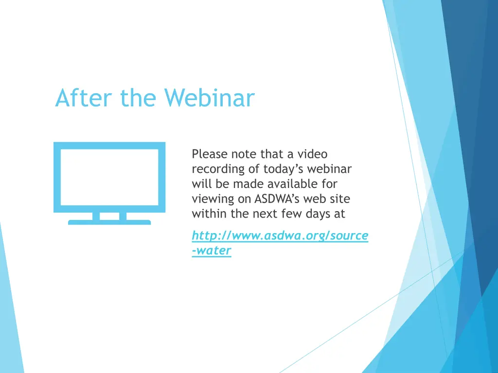 after the webinar