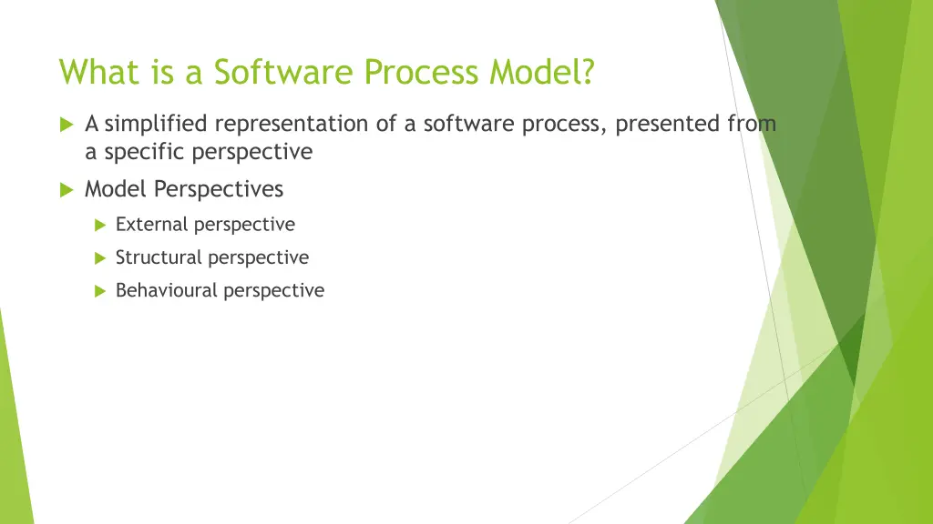 what is a software process model