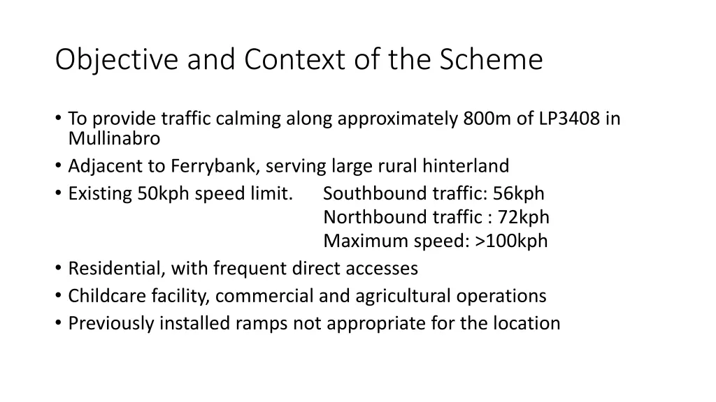 objective and context of the scheme