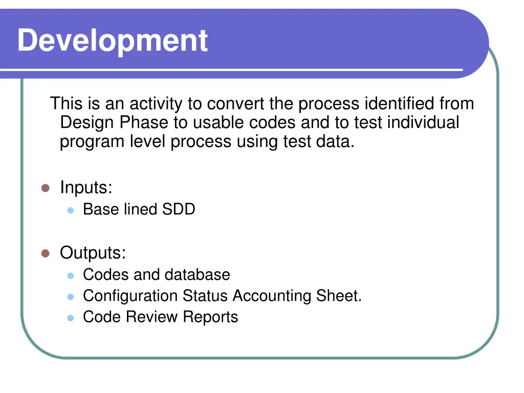 development