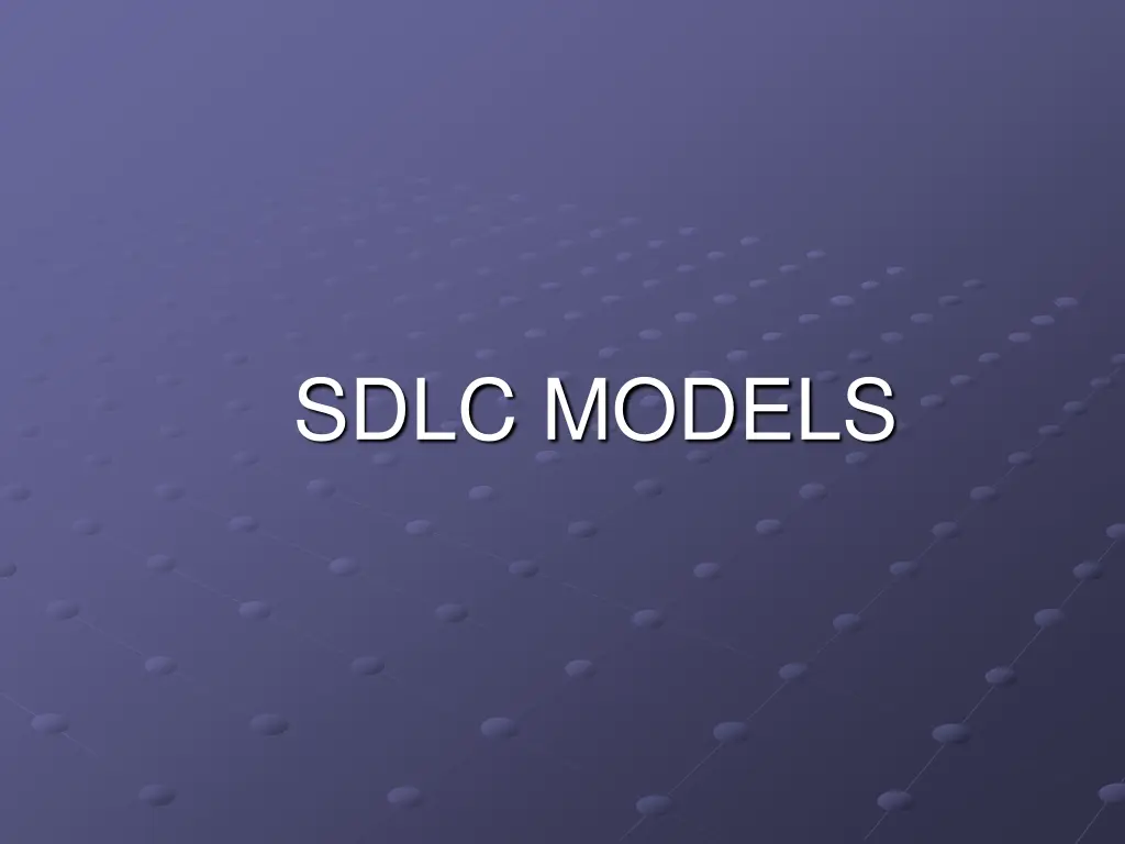sdlc models